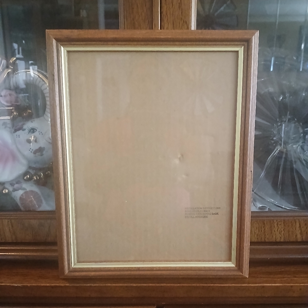 Oak Paintable Picture Frame with Gold Trim​​​